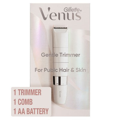 Venus for Pubic Hair &amp; Skin Gentle Trimmer + 1 Attachment Comb 2pk - Imperfect Box
