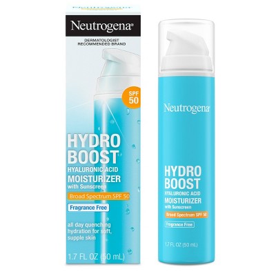 Neutrogena Hydro Boost Hyaluronic Acid Facial Moisturizer to Hydrate &amp; Soothe Dry Skin SPF 50 1.7 fl oz - Imperfect Box