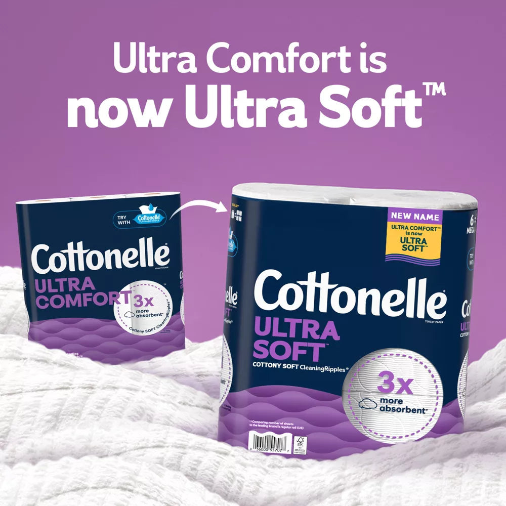 Cottonelle Ultra Soft Toilet Paper - 12 Mega Rolls  DestGlow