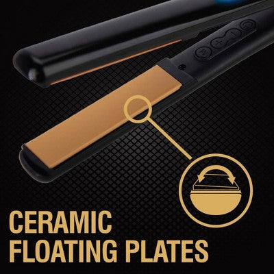 CHI Tourmaline Ceramic Flat Iron Black 1" - Imperfect Box by This is Beauty US