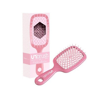 UNbrush Detangler Hair Brush Pastel Rose Dark Pink - Imperfect Box by This is Beauty US
