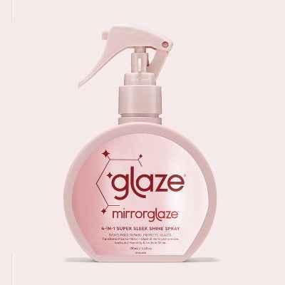 Glaze MirrorGlaze 4-in-1 Super Sleek Anti-Frizz Shine Spray with Heat Protector 6.4 fl oz - New