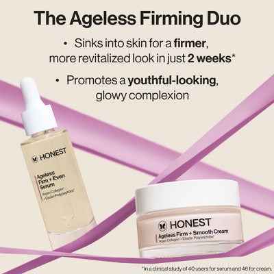 Honest Beauty Ageless Firm and Smooth Cream with Vegan Collagen and Hyaluronic Acid 1.7 fl oz - Imperfect Box