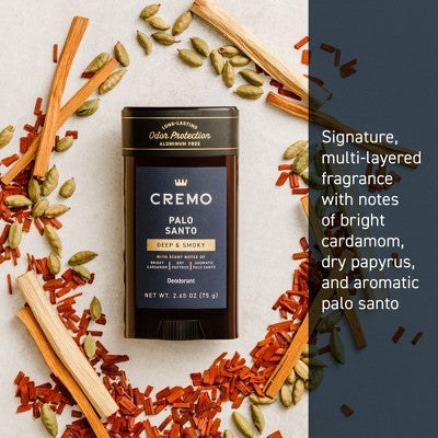 Cremo Solid Deodorant Palo Santo 2.65oz - New by This is Beauty US