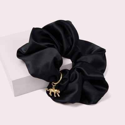 The Hair Edit Charming Ruched Ribbon Satin Scrunchie - Imperfect Box