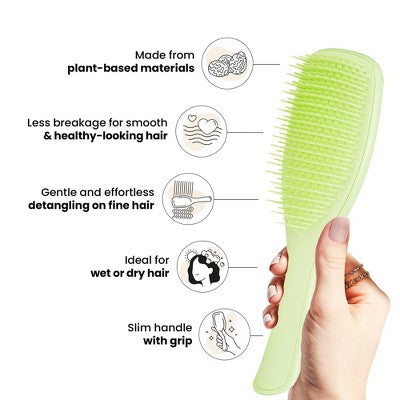 Tangle Teezer Fine &amp; Fragile Plant Detangling Hair Brush Cool Matcha - Imperfect Box by This is Beauty US