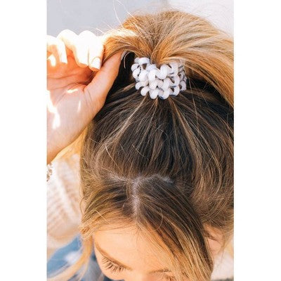 TELETIES Large Hair Ties 3pc Coconut White - Imperfect Box by This is Beauty US