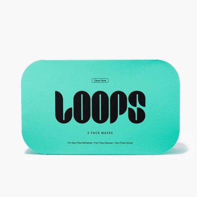 LOOPS Clean Slate Facial Mask 5ct/5.29oz - Missing Box by This is Beauty US