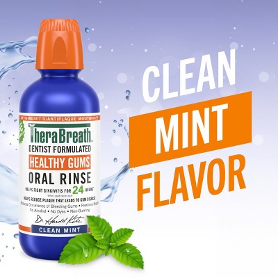TheraBreath Healthy Gums Mouthwash Antigingivitis Clean Mint 16 fl oz - Imperfect Container by This is Beauty US