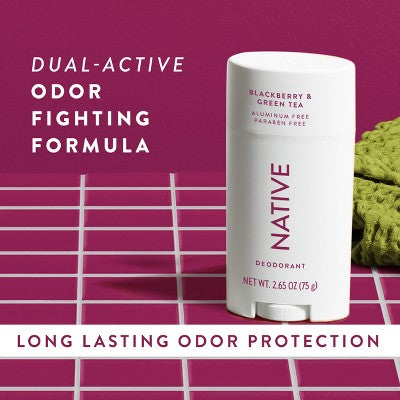 Native Solid Deodorant for Women &amp; Men Blackberry &amp; Green Tea 2.65oz - New by This is Beauty US