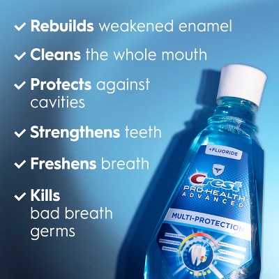 Crest Pro-Health Advanced Multi-Protection Alcohol Free Mouth Wash - Fresh Mint 1L/2pk - New by This is Beauty US