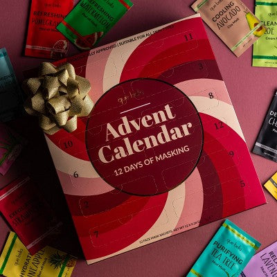 Que Bella Advent Calendar 12 days of Masking Gift Set 12ct/2.88 fl oz - Imperfect Box by This is Beauty US