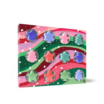 Da Bomb Bath Fizzers Bath Bomb Gift Set Rainbow Boxed Calendar Holiday Colors 12ct/18oz - Imperfect Box by This is Beauty US
