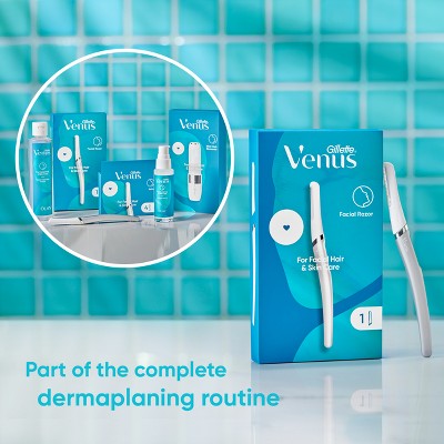 Venus for Facial Hair &amp; Skin Care Exfoliating Dermaplaning Razor + 2 Blade Refills Starter Kit 3ct - New by This is Beauty US