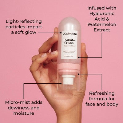 MCoBeauty Hydrate &amp; Glow Ultra Fine Mist 2.53oz - Missing Box