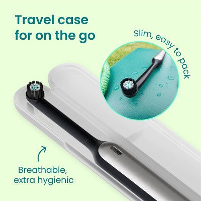 quip Rev Oscillating Rechargeable Electric Toothbrush Black/Silver - Imperfect Box by This is Beauty US