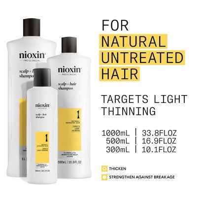 Nioxin System 1 Shampoo Cleanser 10.1 fl oz - New