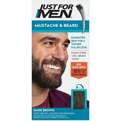 Just For Men Mustache &amp; Beard Dark Brown M-46 - Imperfect Box