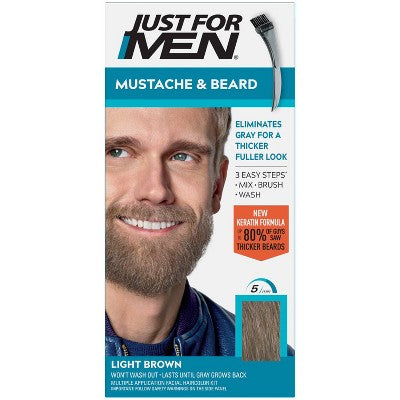 Just For Men Mustache &amp; Beard Light Brown M-26 - Imperfect Box