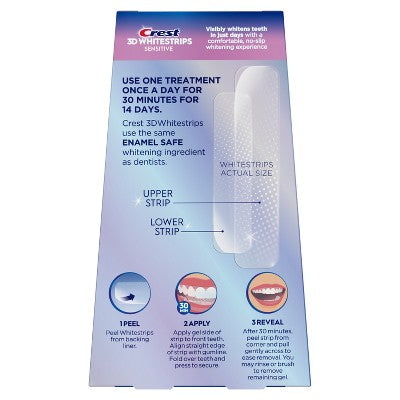 Crest 3D Whitestrips Sensitive White Kit 14 Treatments - Imperfect Box by This is Beauty US