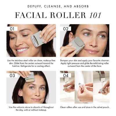 Tweezerman 3-in-1 Skin Revival Roller Kit - New