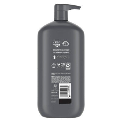 Dove Men+Care Charcoal + Clay Purifying Body; Face Wash Pump Sulfate Free 30 fl oz - Imperfect Container by This is Beauty US