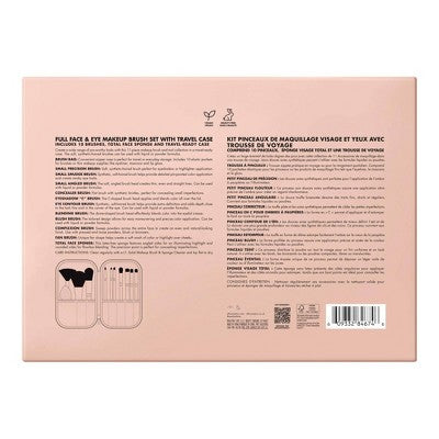 e.l.f. Full Face; Eye Makeup Brush Set With Travel Case 12pc - Imperfect Box by This is Beauty US