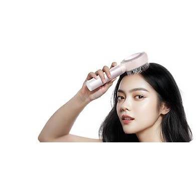 TYMO Trithera Scalp Therapy Red Light Massage Brush Hair Champagne Pink - Imperfect Box by This is Beauty US