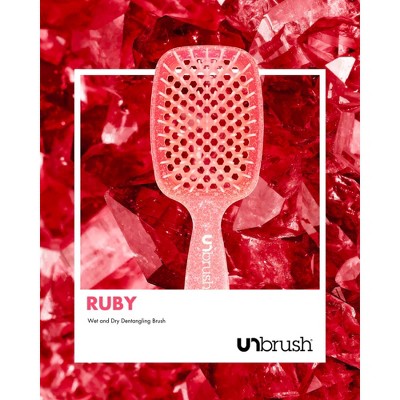 UNbrush Detangler Hair Brush Glitter Ruby - Imperfect Box by This is Beauty US