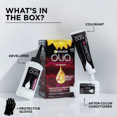 Garnier Olia Oil Permanent Hair Color 8.0 Medium Blonde 1 kit 6.3 fl oz - Imperfect Box by This is Beauty US
