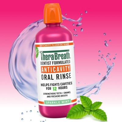 TheraBreath Anticavity Fluoride Mouthwash Sparkle Mint 33.8 fl oz - New by This is Beauty US