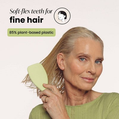 Tangle Teezer Fine &amp; Fragile Plant Detangling Hair Brush Cool Matcha - Imperfect Box by This is Beauty US