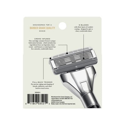 Cremo Barber Grade Razor Refills 4ct - Imperfect Box by This is Beauty US