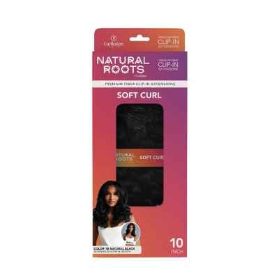 Curlkalon Soft Curl 10 inch Clip-In Natural Black Hair Extensions 9ct - Imperfect Box