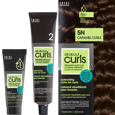 All About Curls Permanent Hair Color Caramel Curls 5N 2.4 fl oz - New by This is Beauty US