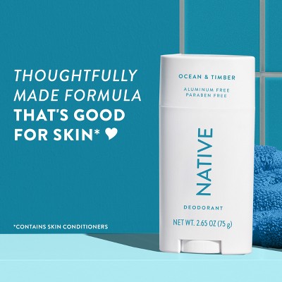 Native Solid Deodorant for Men &amp; Women Ocean &amp; Timber 2.65oz - Imperfect Container
