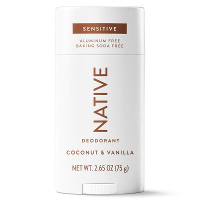 Native Sensitive Solid Deodorant for Women &amp; Men Coconut &amp; Vanilla 2.65oz - New