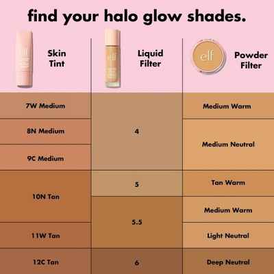 e.l.f. Halo Glow Liquid Filter Highlighter 6.5 Deep 1.06 fl oz - New
