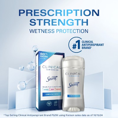 Secret Clinical Strength Clear Gel Antiperspirant &amp; Deodorant for Women 2.6oz - Imperfect Box by This is Beauty US