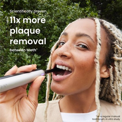 quip Rev Oscillating Rechargeable Electric Toothbrush Black/Silver - Imperfect Box by This is Beauty US
