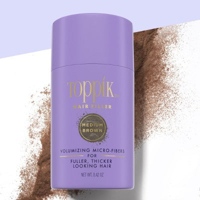 Toppik Hair Filler Volumizing Micro-Fibers - Medium Brown 0.42oz - Imperfect Container  DestGlow