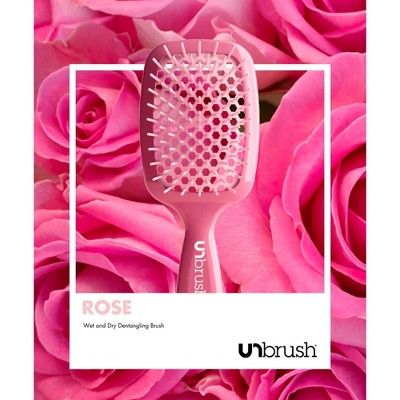 UNbrush Detangler Hair Brush Pastel Rose Dark Pink - Imperfect Box by This is Beauty US