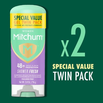 Mitchum Triple Odor Defense Gel Deodorant Shower Fresh 3.4oz/2pk - New by This is Beauty US