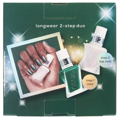 essie gel by essie Evergreen Fantasy Longwear Duo Gift Set Vegan Nail Polish Set 2pc - Imperfect Box by This is Beauty US