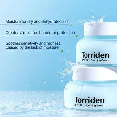 Torriden Dive-In Soothing Cream Korean Skincare for Calming and Deep Moisturization 2.7 fl oz - Imperfect Box