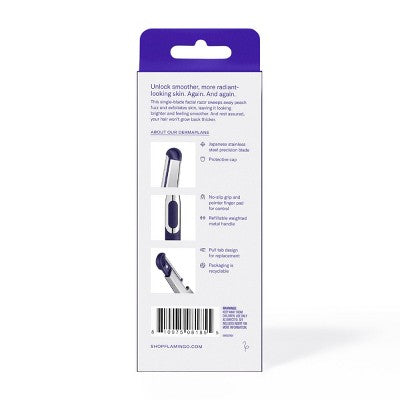 Flamingo Dermaplane Razor 1 Razor Handle 2 Refill Cartridges - Imperfect Box by This is Beauty US