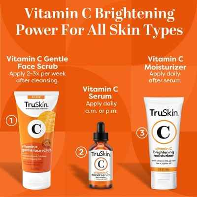 TruSkin Vitamin C Brightening Gentle Face Scrub 4oz - New