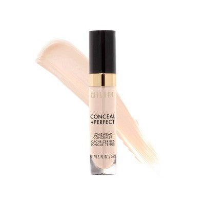 Milani Conceal + Perfect Longwear Concealer 100 Pure Ivory 0.17 fl oz - Imperfect Container 