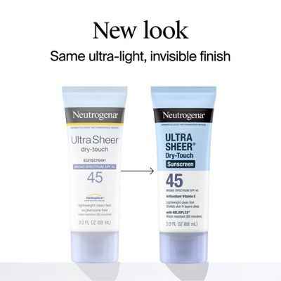 Neutrogena Ultra Sheer Dry-Touch Sunscreen Broad Spectrum SPF 45 6 fl oz /2ct - Imperfect Box