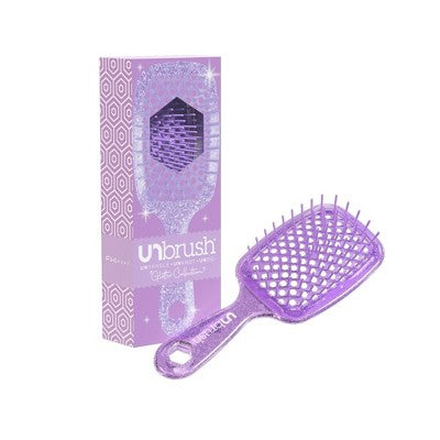 UNbrush Detangler Hair Brush Glitter Amethyst - Imperfect Box by This is Beauty US